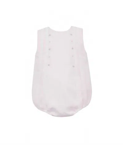 Anavini Kids Anastasia Piqué Bubble Romper In Pink In Multi