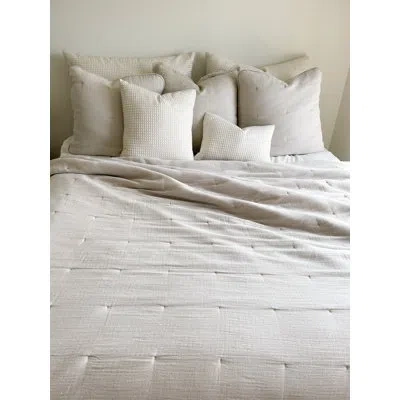 Anaya 100% Cotton 3 Piece Quilt Set In Beige