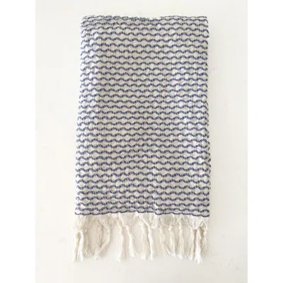 Anaya 100% Cotton Beach Towel In Dark Blue