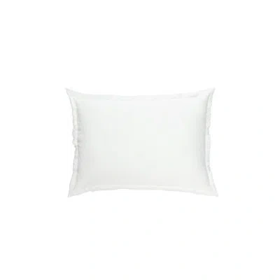 Anaya 14 X 20 Down So Soft Linen Pillow In Bright White,down Blend