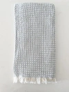 Anaya 2 Tone Turkish Cotton Waffle Bath Towel In Grey