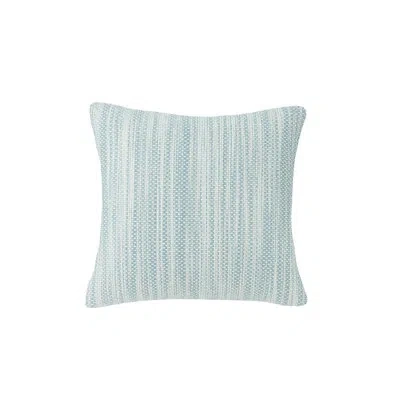 Anaya Aqua Blue Seagrass Stripe Indoor Outdoor Pillow Cover 24x24