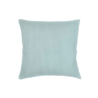 Anaya Aqua Blue So Soft Linen Euro Pillow 26x26 With Down Alternative Insert