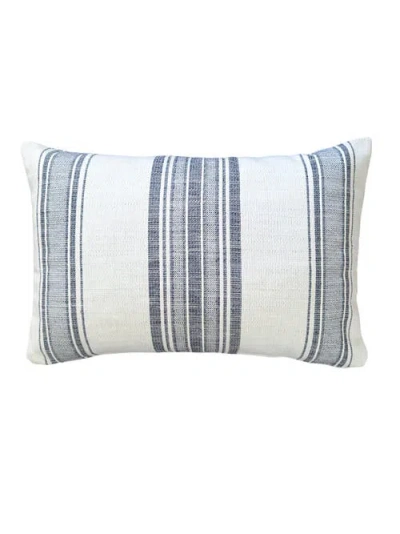 Anaya Pure Air Beach Club Stripe Outdoor Pillow In White Stripe