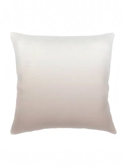 Anaya Beige Ombre Linen Euro Pillow 26x26 With Down Alternative Insert In White