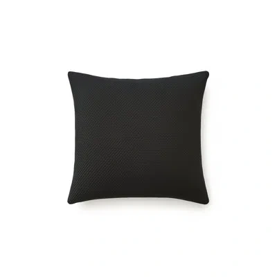 Anaya Black Drift Weave Indoor Outdoor Pillow Cover 24x24