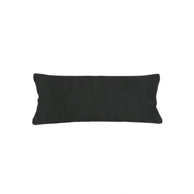 Anaya Black So Soft Linen Pillow 14x40 With Down Alternative Insert