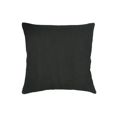 Anaya Black So Soft Linen Pillow 22x22 With Down Alternative Insert