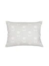 Anaya Block Print Linen Dutch Euro Pillow Down Insert In Grey