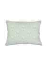 Anaya Block Print Linen Dutch Euro Pillow Down Insert In Mint Green