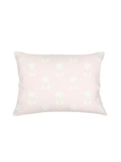 Anaya Block Print Linen Dutch Euro Pillow Down Insert In Pink