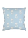 Anaya Block Print Linen Euro Pillow With Down Insert In Blue
