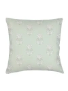 Anaya Block Print Linen Euro Pillow With Down Insert In Mint Green