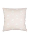 Anaya Block Print Linen Euro Pillow With Down Insert In Pink