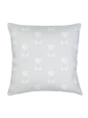 Anaya Block Print Linen Pillow Down Insert In Grey