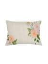 Anaya Bouquet Charmant Linen Dutch Euro Pillow 28x36 With Down Insert In Beige