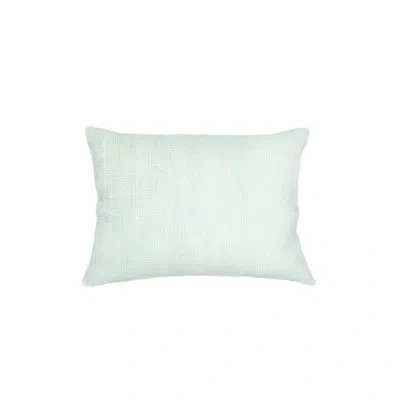 Anaya Bright Aqua So Soft Linen Pillow 14x20 With Down Alternative Insert In Blue