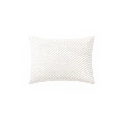 Anaya Bright White Shoreline Grid Indoor Outdoor Pillow 14x20