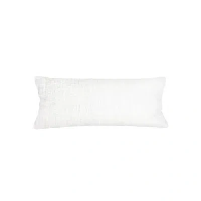 Anaya Bright White So Soft Linen Pillow 13x30 With Down Insert