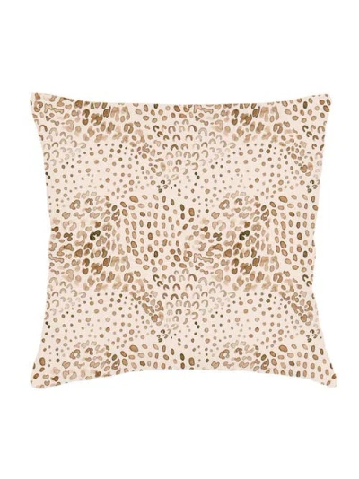 Anaya Brown Cheetah Velvet Pillow 20x20 With Down Insert