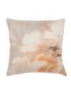 Anaya Brushstroke Floral Linen Pillow With Down Alternative Insert In Beige