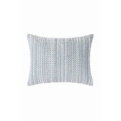 Anaya Cape Blue Shoreline Grid Indoor Outdoor Pillow 14x20