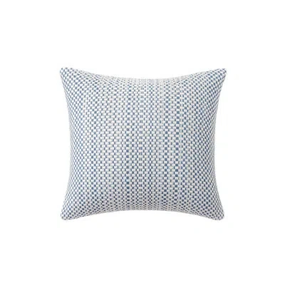 Anaya Cape Blue Shoreline Grid Indoor Outdoor Pillow 24x24