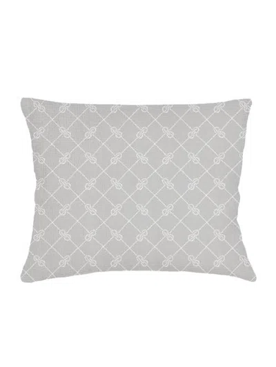 Anaya Captains Knots Linen Dutch Euro Pillow With Down Alternative Insert In Grey