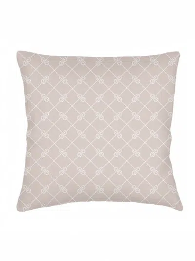 Anaya Captains Knots Linen Euro Pillow With Down Insert In Natural Beige