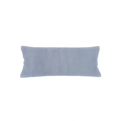 Anaya Chambray Blue So Soft Linen Pillow 14x40 With Down Insert