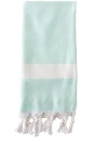 Anaya Charleston Stripe Turkish Cotton Beach Towel In Aqua