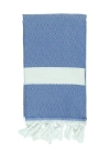 Anaya Charleston Stripe Turkish Cotton Beach Towel In Blue