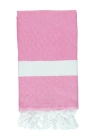 Anaya Charleston Stripe Turkish Cotton Beach Towel In Bright Pink