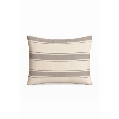 Anaya Classic Grey Sail Stripe Indoor Outdoor Pillow 14x20 In Classic Gray