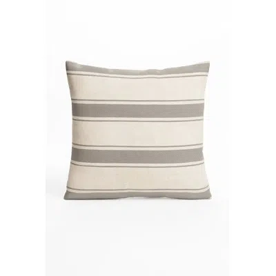 Anaya Classic Grey Sail Stripe Indoor Outdoor Pillow Cover 20x20 In Gray