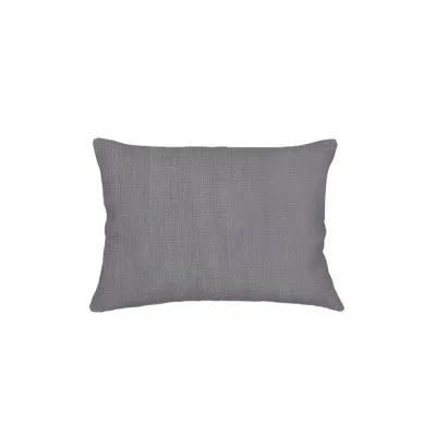 Anaya Classic Grey So Soft Linen Pillow 14x20 With Down Insert In Gray
