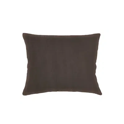 Anaya Cocoa Brown So Soft Linen Dutch Euro Pillow 28x36 With Down Insert