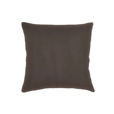 Anaya Cocoa Brown So Soft Linen Pillow 22x22 With Down Alternative Insert