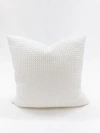Anaya Cool Cotton Waffle Euro Pillow 26x26 With Down Alternative Insert In White