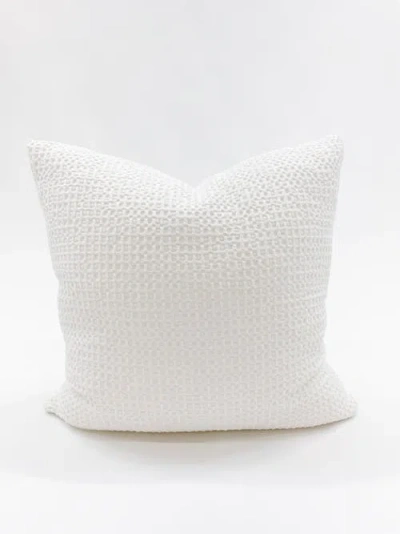 Anaya Cool Cotton Waffle Euro Pillow 26x26 With Down Alternative Insert In White