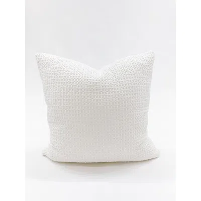 Anaya Cool Cotton Waffle Euro Pillow 26x26 With Down Insert In White