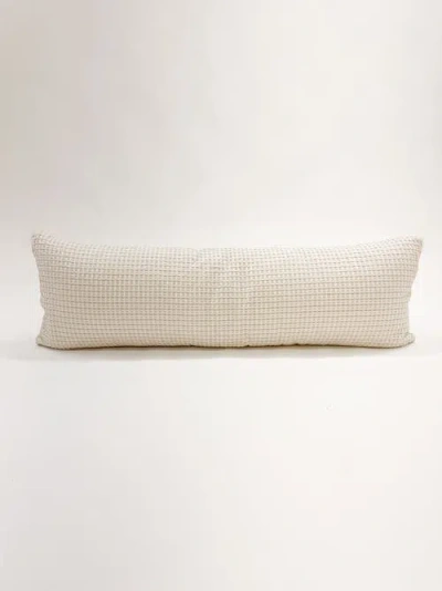 Anaya Cool Cotton Waffle Weave Pillow With Down Alternative Insert In Neutral