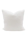 Anaya Cool Cotton Waffle Weave Pillow With Down Alternative Insert In White