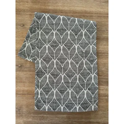 Anaya Cool Tropics Indoor Outdoor Table Runner In Black