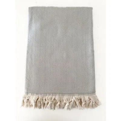 Anaya Cotton Blend Throw In Gray