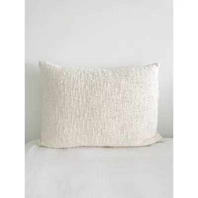 Anaya Cotton Boucle Dutch Euro Pillow Cover Only In White