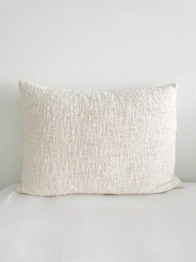 Anaya Cozzy Cotton Boucle Down Alternative Dutch Pillow In White