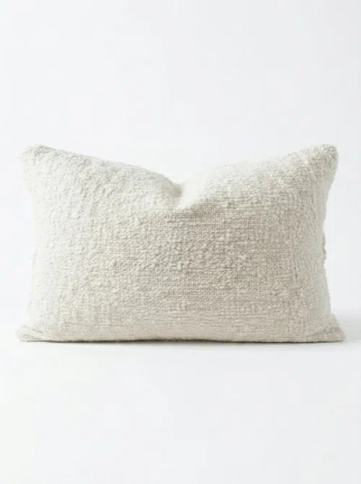Anaya Cotton Boucle Pillow With Down Alternative Insert In White