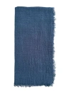 Anaya Cotton Gauze Fringe Napkins- Set Of 4 In Blue