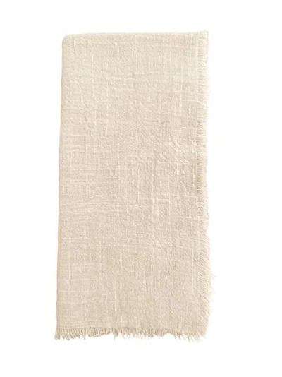 Anaya Cotton Gauze Fringe Napkins- Set Of 4 In Brown